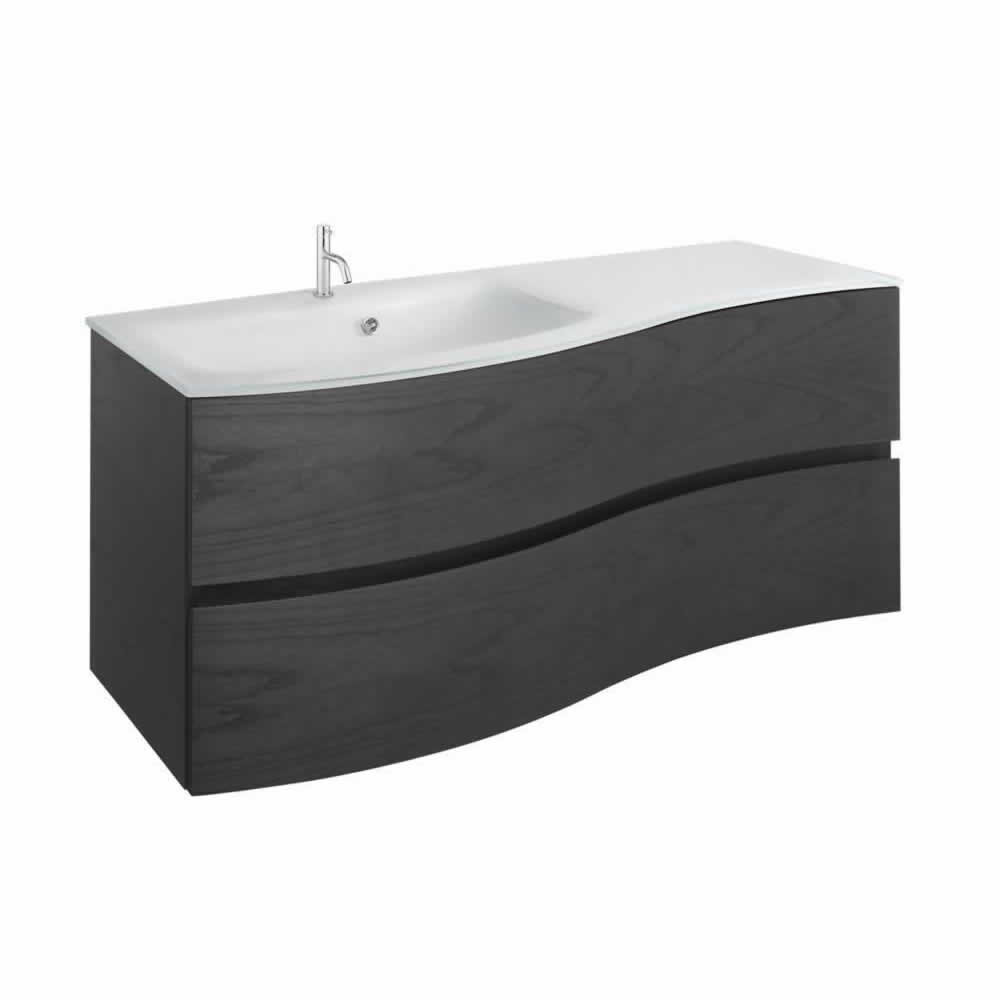 Svelte 120 Unit & Ice White Glass Basin